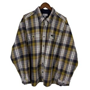 Carhartt Men's Cold Weather Flannel Shirt Size 3XL Black Loose Fit Heavy Weight